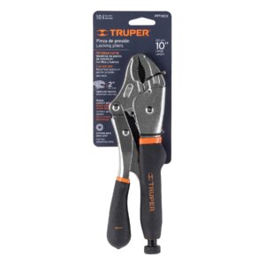 pinza de presion 10 mordaza curva mango de vinil truper 8ff